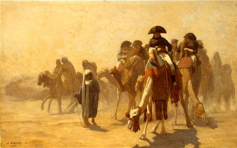 Napoleon y sus Generales en Egipto. Free illustration for personal and commercial use.