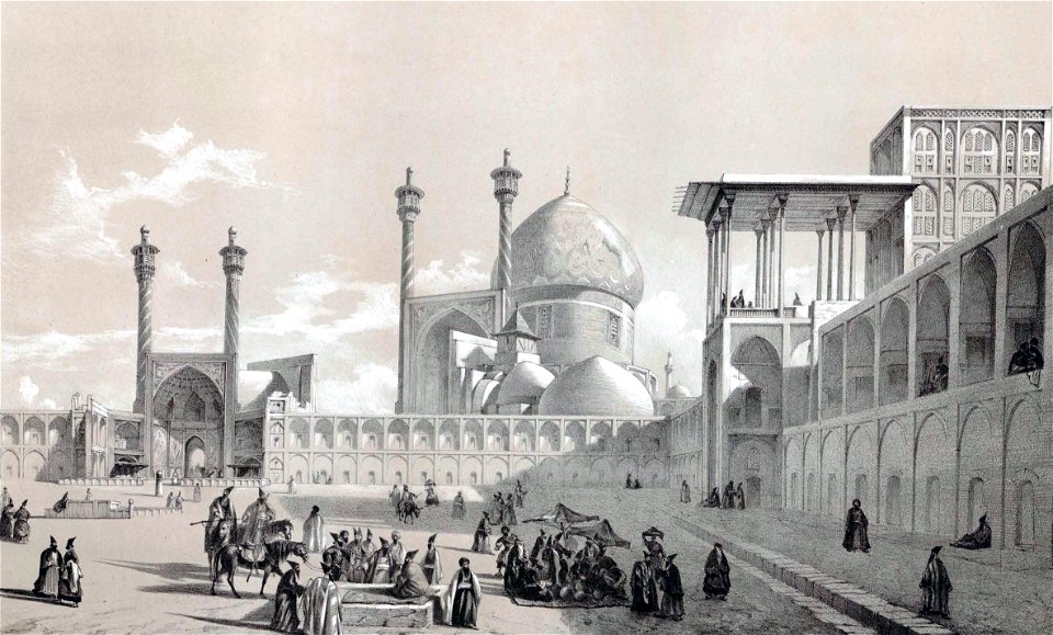 Naqsh-e Jahan Square by Eugène Flandin