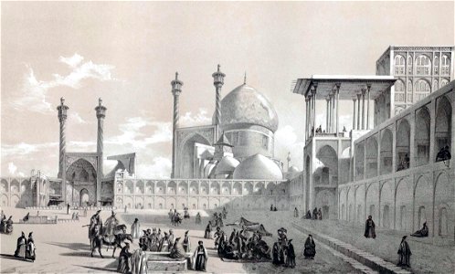 Naqsh-e Jahan Square by Eugène Flandin