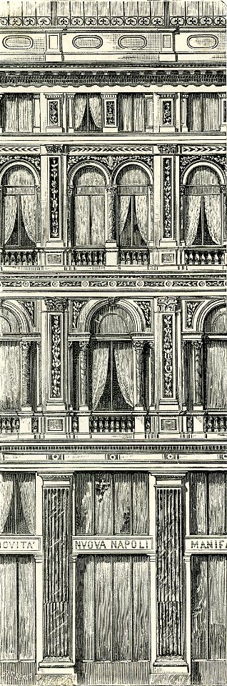Napoli particolari dell interno della Galleria Umberto I