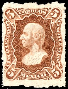 Mexico 1881 5c unused Sc118a