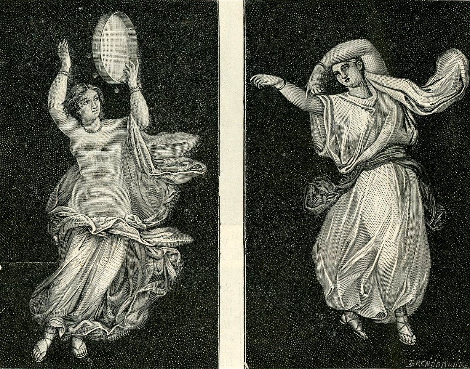 Napoli Museo Nazionale danzatrici affreschi di Pompei