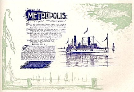 Metropolis (steamboat) 02. Free illustration for personal and commercial use.