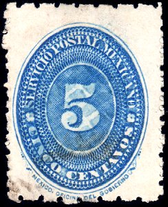 Mexico 1887 5c Sc194D used