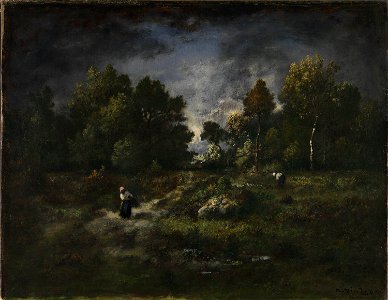 Narcisse Virgile Diaz de la Peña - Faggot Gatherers in a Wooden Landscape - NG.M.03761 - National Museum of Art, Architecture and Design