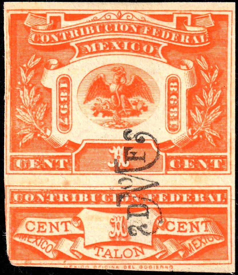 Mexico 1897-1898 revenue federal contribution 129