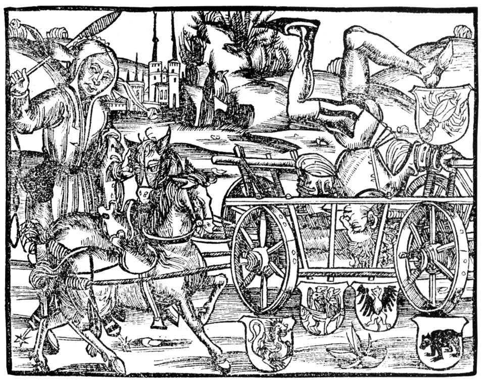 Narrenfuhre aus Geiler von Kaysersberg Navicula Straßburg 1510 (Isny)