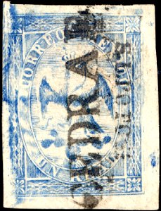 Mexico 1864 1r ultra Sc22I used