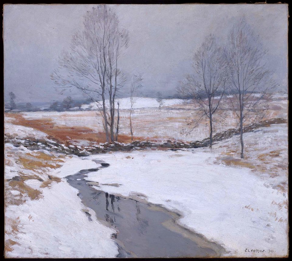 Willard Leroy Metcalf - The First Snow - 23.483 - Museum of Fine Arts