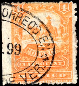 Mexico 1895 4c perf 12 Sc246 used