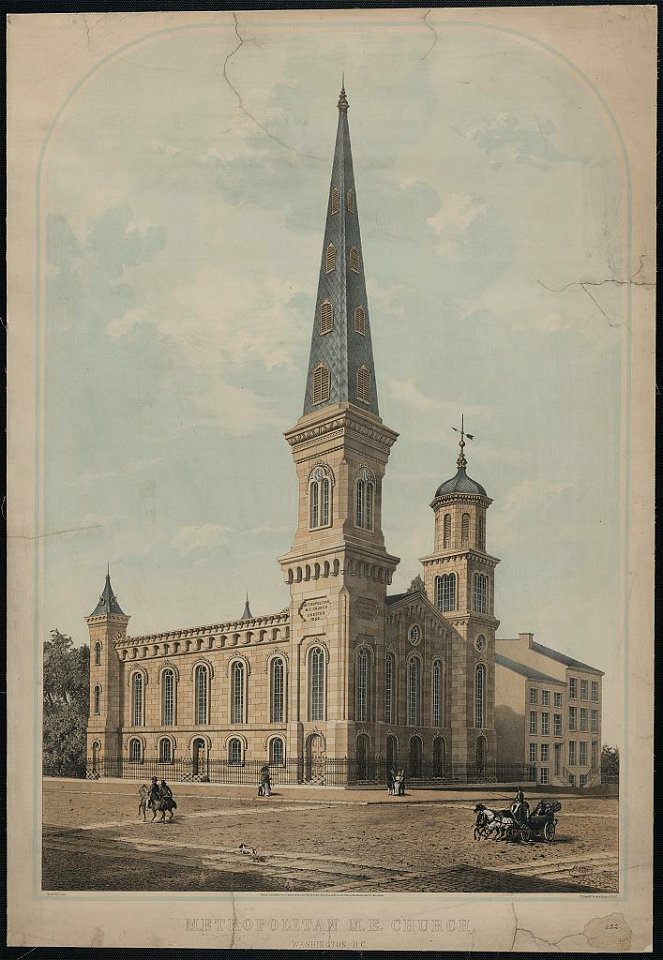 Metropolitan M.E. Church, Washington, D.C. - on stone by L. Crépon ; P.S. Duval & Co's steam lith. press, Philada. LCCN97514949