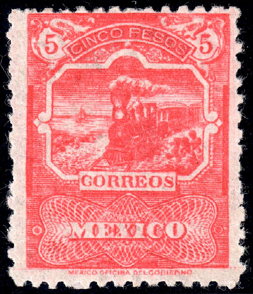 Mexico 1896-97 5p perf 12 Sc267 unused
