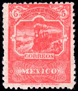 Mexico 1896-97 5p perf 12 Sc267 unused