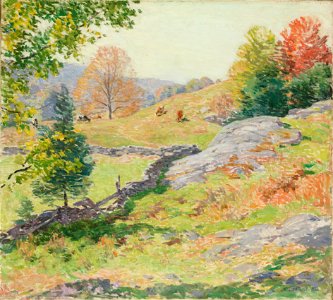 Willard Leroy Metcalf - Hillside Pastures—September (1922)
