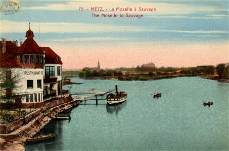 Metz. La Moselle à Sauvage FIC MUT 0314
