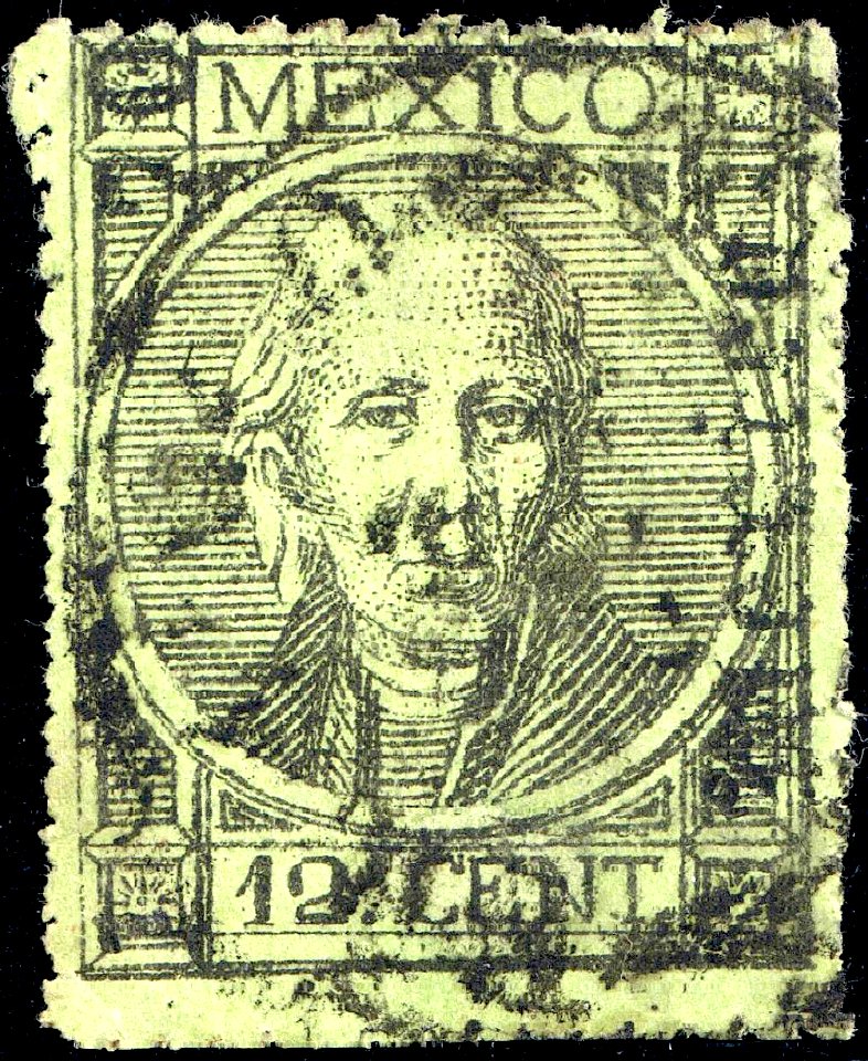 Mexico 1868 12c Sc66 used