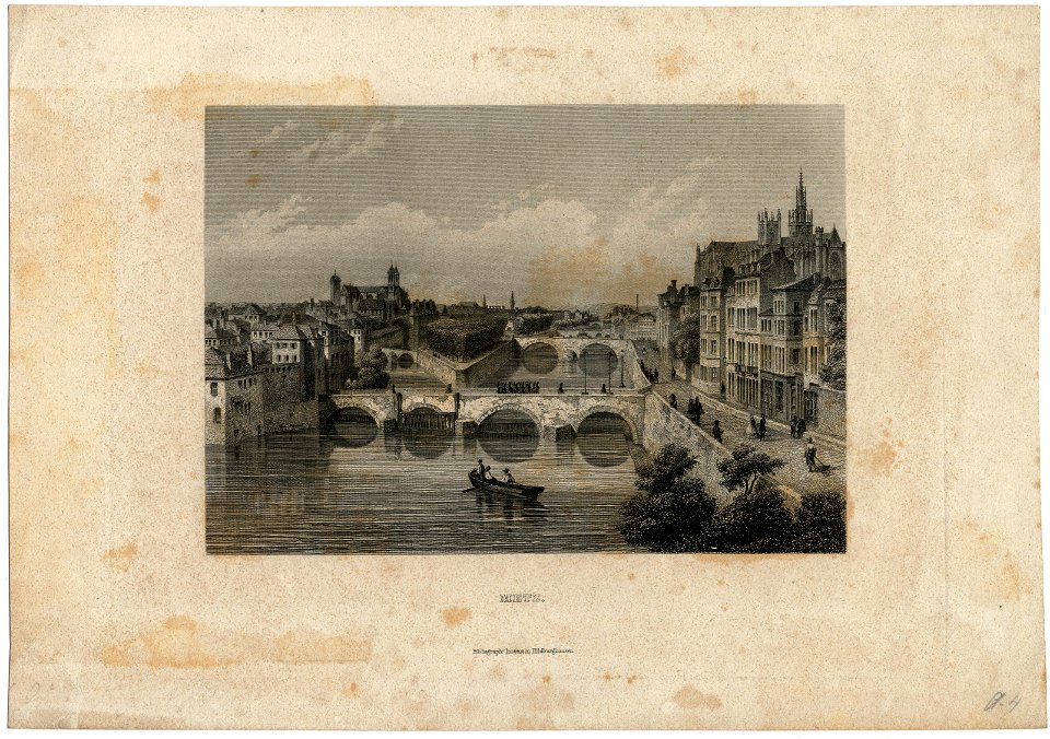 Metz. Les ponts de la Moselle dans le quartier des Îles FIE METZ 01 0009