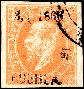 Mexico 1866 25c Sc29 Puebla