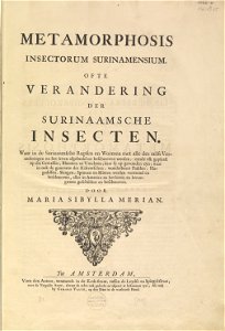 Metamorphosis insectorum Surinamensium - KW 1792 A 19 - titlep