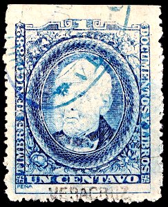 Mexico 1882 documents revenue F90A Veracruz