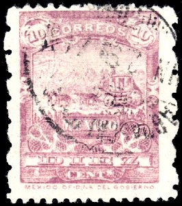 Mexico 1895 10c perf 12x6 Sc248d used