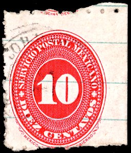 Mexico 1887 10c Sc206 used