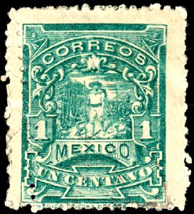 Mexico 1896-97 1c perf 12 Sc257 used