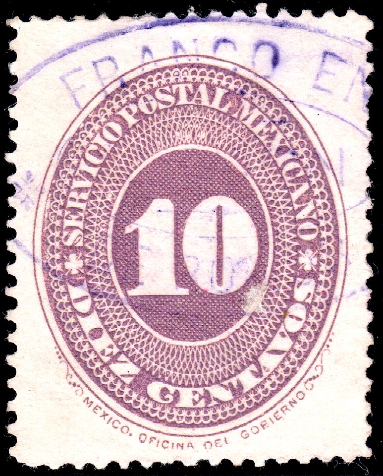 Mexico 1886 10c Sc180 used