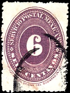 Mexico 1886 6c Sc179 used