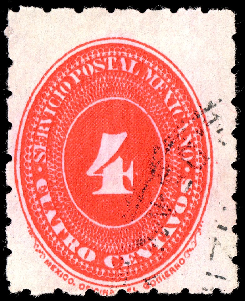 Mexico 1894 4c perf 5.5 Sc234 used