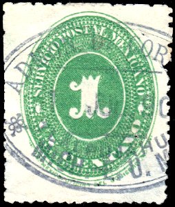 Mexico 1886 1c Sc174 used