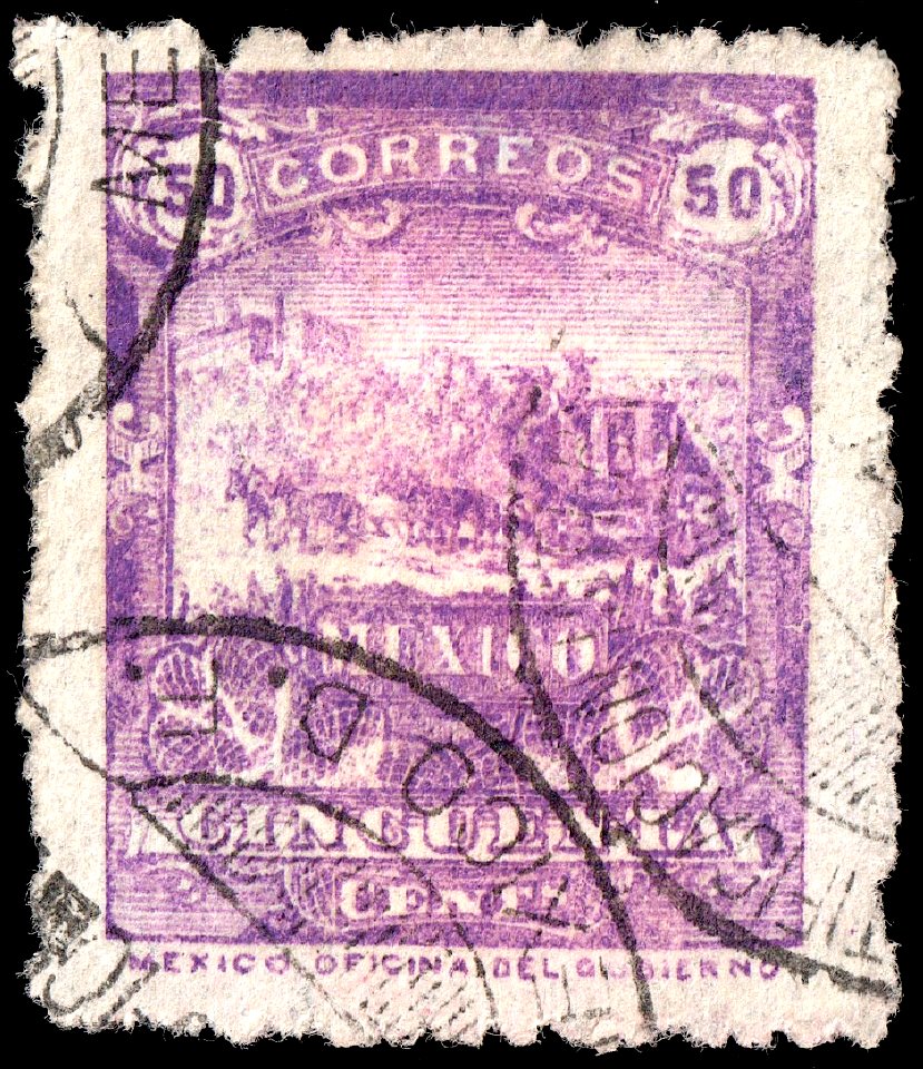 Mexico 1897-1898 50c perf 12 Sc277 used