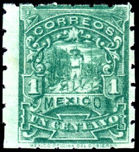 Mexico 1897-1898 1c perf 6 Sc269a unused