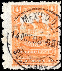 Mexico 1897-1898 4c perf 12x6 Sc271b