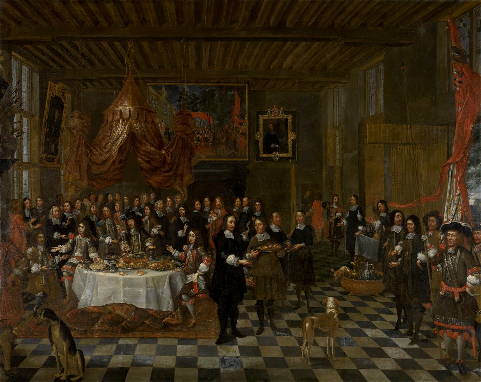 De ontvangst van Charles II en zijn broers door het Brugse Sint-Barbaragilde