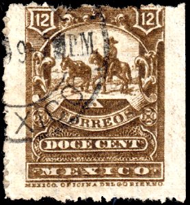 Mexico 1897-1898 12c perf 12 Sc273