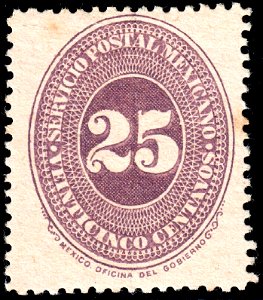 Mexico 1886 25c Sc183 unused