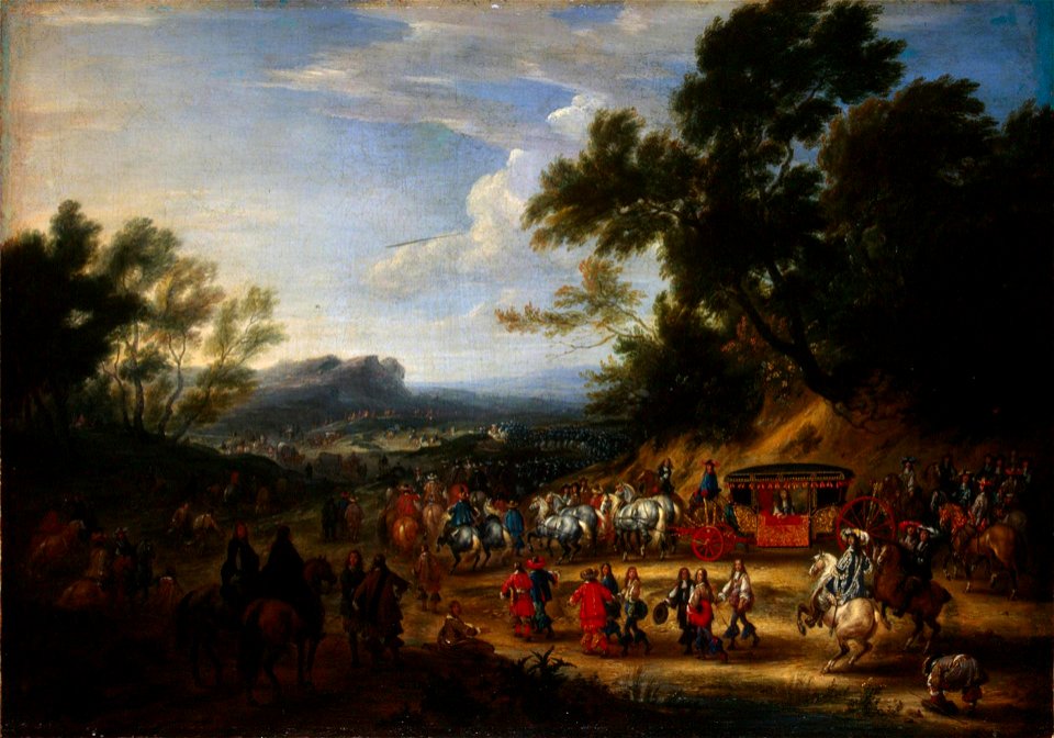 Adam Frans van der Meulen - Louis XIV travelling (1664)