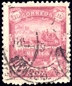 Mexico 1895 10c perf 12 Sc248 used