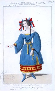 Meyerbeer - Robert le Diable - costume de Melle Dorus (rôle d'Alice) - gravé par Maleuvre