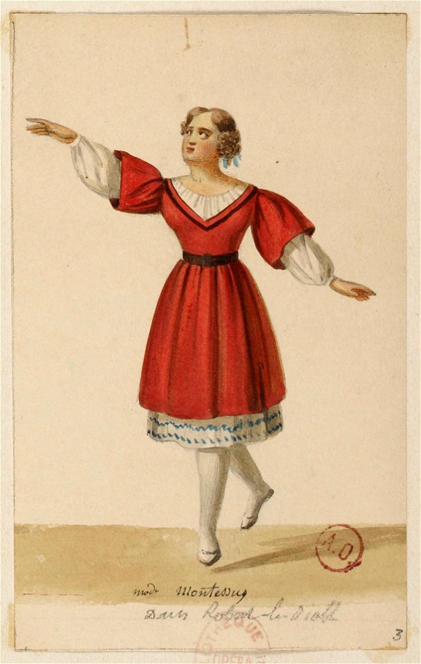 Meyerbeer - Robert le Diable - costumes par Eugène Du Faget - 3. Mad. Montessy