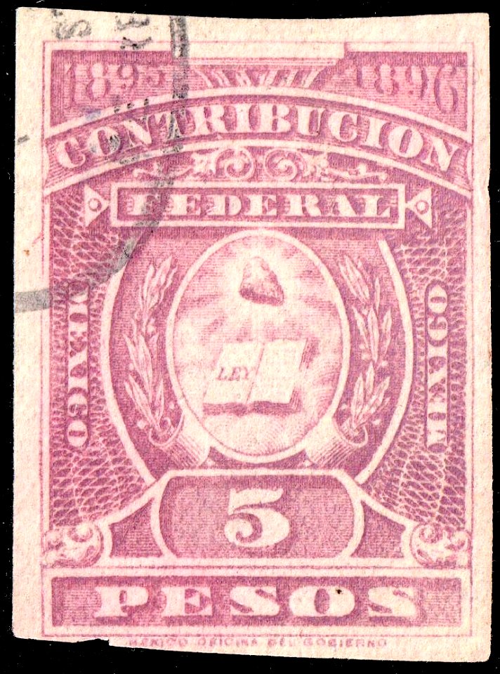 Mexico 1895-1896 revenue federal contribution 123
