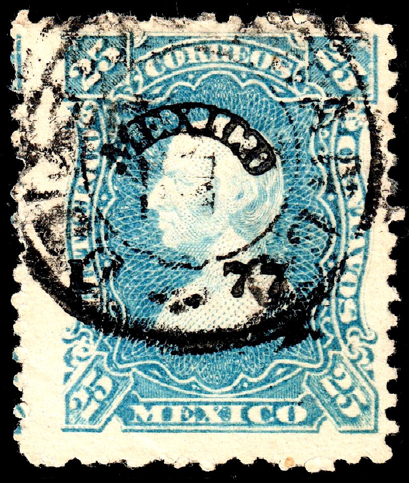 Mexico 1874-80 25c used Sc109 MEXICO 177