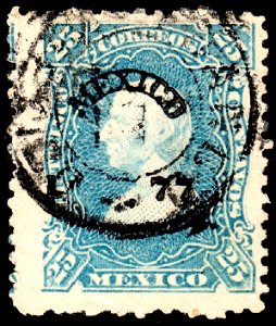 Mexico 1874-80 25c used Sc109 MEXICO 177
