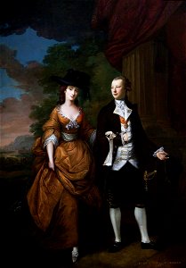 Nathaniel Hone I (1718-1784) - Nathaniel Curzon (1726–1804), 1st Baron Scarsdale, and His Wife Lady Caroline Colyear (1733–1812), L - 108806 - National Trust
