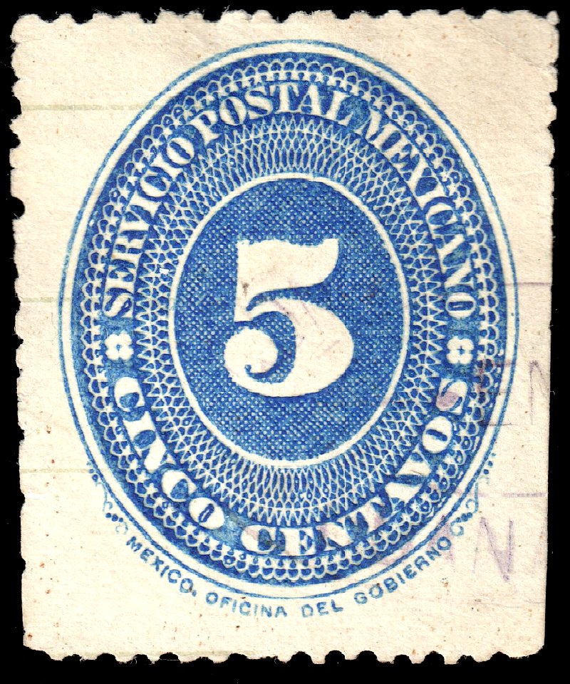 Mexico 1887 5c Sc198 used