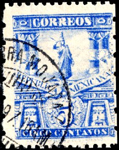 Mexico 1896-97 5c perf 12x6 Sc261d used