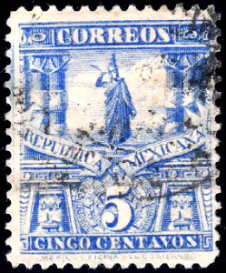 Mexico 1897-1898 5c perf 12 Sc272