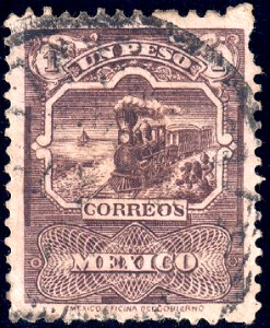 Mexico 1895 1p perf 12 Sc254 used