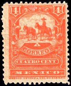 Mexico 1895 4c perf 12 Sc246 unused